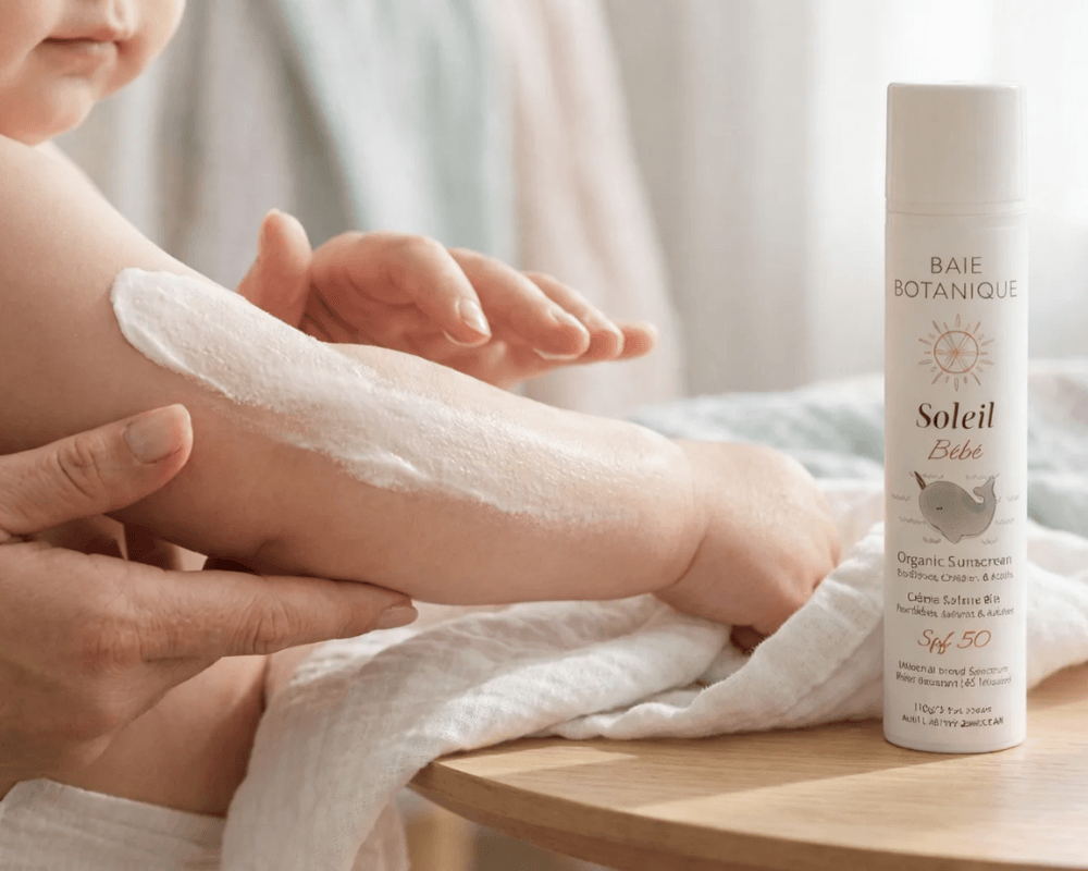 Dětský minerální opalovací krém Soleil Bébé SPF 50 od Baie Botanique